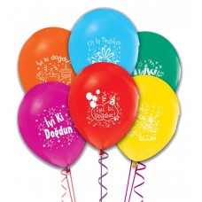 İYİKİ DOĞDUN BASKILI BALON 5 adet 