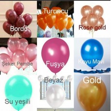 Metalik Balon 12inç 30 cm 10 adet