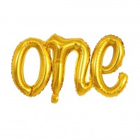 one Folyo Balon Gold el Yazılı