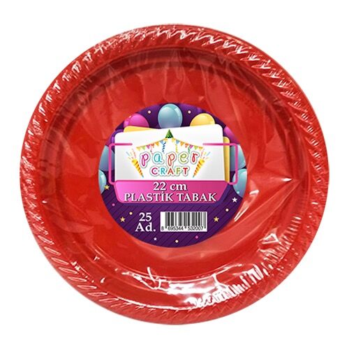 25'li Plastik Tabak Gümüş 25'li Plastik Tabak Gümüş