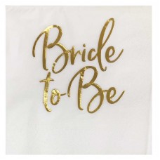 Bride Peçete 16'lı gold baskılı 