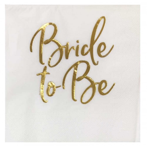 Bride Peçete 16'lı gold baskılı Bride Peçete 16'lı gold baskılı